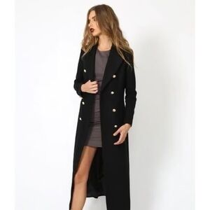 Lioness Black Long Coat